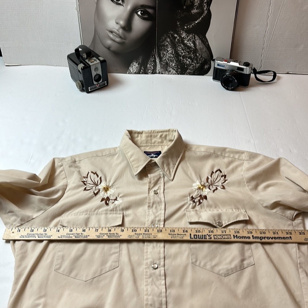 Vintage Chute#1 embroidered western rodeo button down with snap buttons - Picture 8 of 12